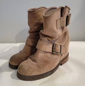 Aldo Suede Wedge Boots